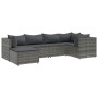 Gartenmöbel-Set 6-teilig mit grauen Polstern aus synthetischem Rattan von , Gartensets - Ref: Foro24-3308210, Preis: 407,06 €...