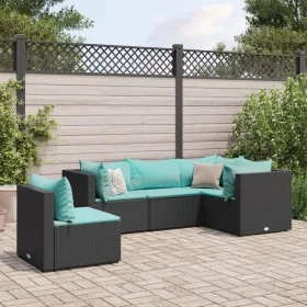 5-piece garden furniture set with black synthetic rattan cushions by , Garden sets - Ref: Foro24-3308156, Price: 361,92 €, Di...