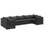 7-piece garden furniture set with black synthetic rattan cushions by , Garden sets - Ref: Foro24-3308259, Price: 603,02 €, Di...