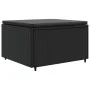 Garden set with 4-piece black synthetic rattan cushions by , Garden sets - Ref: Foro24-3308051, Price: 298,25 €, Discount: %