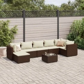 Garden set with 8 pieces of sofas and brown synthetic rattan cushions. by , Garden sets - Ref: Foro24-3308233, Price: 582,22 ...