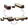 Set aus 8-teiligen Gartensofas und Kissen aus braunem Kunststoff-Rattan. von , Gartensets - Ref: Foro24-3308233, Preis: 629,7...