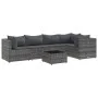 Gartenmöbel-Set 6-teilig mit grauen Polstern aus synthetischem Rattan von , Gartensets - Ref: Foro24-3308098, Preis: 414,21 €...