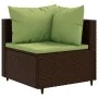 Garden furniture set 10 pieces and brown synthetic rattan cushions by , Garden sets - Ref: Foro24-3308286, Price: 751,91 €, D...
