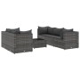 Gartenmöbel-Set 6-teilig mit grauen Polstern aus synthetischem Rattan von , Gartensets - Ref: Foro24-3308018, Preis: 380,34 €...