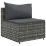 Gartenmöbel-Set 6-teilig mit grauen Polstern aus synthetischem Rattan von , Gartensets - Ref: Foro24-3308018, Preis: 391,35 €...