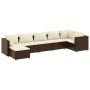 Garden furniture set, 7 pieces, with brown synthetic rattan cushions. by , Garden sets - Ref: Foro24-3308225, Price: 556,03 €...