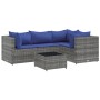 5-piece garden furniture set with gray synthetic rattan cushions by , Garden sets - Ref: Foro24-3308087, Price: 302,46 €, Dis...