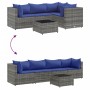 5-piece garden furniture set with gray synthetic rattan cushions by , Garden sets - Ref: Foro24-3308087, Price: 302,46 €, Dis...