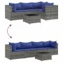 5-piece garden furniture set with gray synthetic rattan cushions by , Garden sets - Ref: Foro24-3308087, Price: 294,50 €, Dis...