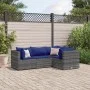 Set de muebles de jardín 4 pzas y cojines ratán sintético gris de , Conjuntos de jardín - Ref: Foro24-3308079, Precio: 260,13...