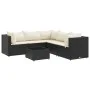 Garden furniture set, 6 pieces, with black synthetic rattan cushions. by , Garden sets - Ref: Foro24-3308128, Price: 431,72 €...