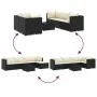 Garden furniture set, 6 pieces, with black synthetic rattan cushions. by , Garden sets - Ref: Foro24-3308128, Price: 431,72 €...