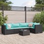 Gartenmöbel-Set, 6-teilig, mit schwarzen Kissen aus synthetischem Rattan. von , Gartensets - Ref: Foro24-3308100, Preis: 445,...