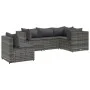 Gartenmöbel-Set 5-teilig mit grauen Polstern aus synthetischem Rattan von , Gartensets - Ref: Foro24-3308154, Preis: 363,33 €...