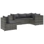 Gartenmöbel-Set 5-teilig mit grauen Polstern aus synthetischem Rattan von , Gartensets - Ref: Foro24-3308154, Preis: 369,81 €...