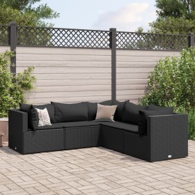 5-piece garden furniture set with black synthetic rattan cushions by , Garden sets - Ref: Foro24-3308123, Price: 411,25 €, Di...