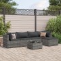 6-piece garden furniture set with gray synthetic rattan cushions by , Garden sets - Ref: Foro24-3308066, Price: 377,88 €, Dis...