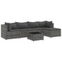 6-piece garden furniture set with gray synthetic rattan cushions by , Garden sets - Ref: Foro24-3308066, Price: 377,88 €, Dis...