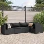 Set de muebles de jardín 5 pzas y cojines ratán sintético negro de , Conjuntos de jardín - Ref: Foro24-3308091, Precio: 404,7...