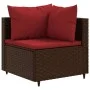 Garden furniture set, 7 pieces, with brown synthetic rattan cushions. by , Garden sets - Ref: Foro24-3308189, Price: 555,45 €...