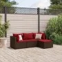 Gartenmöbel-Set, 4-teilig, mit braunen Kunststoff-Rattan-Kissen. von , Gartensets - Ref: Foro24-3308053, Preis: 284,79 €, Rab...