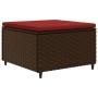 Garden furniture set 4 pieces with brown synthetic rattan cushions by , Garden sets - Ref: Foro24-3308053, Price: 288,88 €, D...
