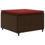Garden furniture set 4 pieces with brown synthetic rattan cushions by , Garden sets - Ref: Foro24-3308053, Price: 284,79 €, D...