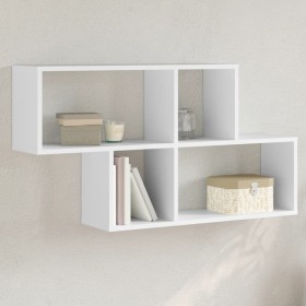 Estantería de pared madera ingeniería blanco 100x20x53 cm de , Estantes y estanterías - Ref: Foro24-848017, Precio: 45,04 €, ...