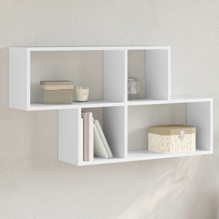Estantería de pared madera ingeniería blanco 100x20x53 cm de , Estantes y estanterías - Ref: Foro24-848017, Precio: 45,04 €, ...