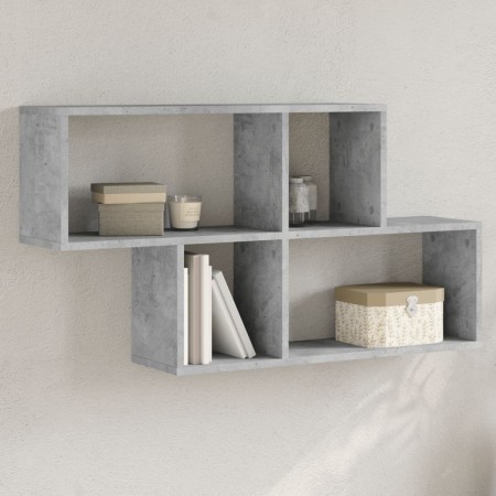 Engineered wood gray concrete wall shelf 100x20x53 cm by , Shelves and shelves - Ref: Foro24-848020, Price: 42,58 €, Discount: %