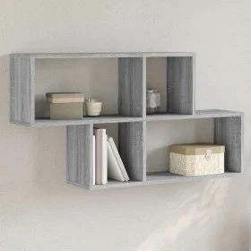 Engineered wood gray Sonoma wall shelf 100x20x53 cm by , Shelves and shelves - Ref: Foro24-848022, Price: 41,75 €, Discount: %
