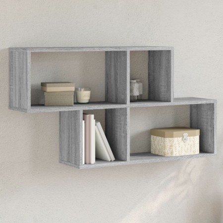 Engineered wood gray Sonoma wall shelf 100x20x53 cm by , Shelves and shelves - Ref: Foro24-848022, Price: 42,42 €, Discount: %