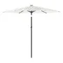 Garden umbrella with white steel pole 268x268x226 cm by , Umbrellas - Ref: Foro24-4005104, Price: 93,59 €, Discount: %