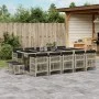 Garden dining set with 15 pieces, light gray synthetic rattan and cushions. by , Garden sets - Ref: Foro24-3210995, Price: 91...