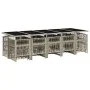 Garden dining set with 15 pieces, light gray synthetic rattan and cushions. by , Garden sets - Ref: Foro24-3210995, Price: 91...