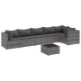 Gartenmöbel-Set 7-teilig und Kissen aus grauem Kunst-Rattan von , Gartensets - Ref: Foro24-3308114, Preis: 489,18 €, Rabatt: %