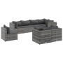 Gartenmöbel-Set 8-teilig mit grauen Polstern aus synthetischem Rattan von , Gartensets - Ref: Foro24-3308194, Preis: 546,96 €...