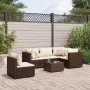 Set muebles de jardín 6 piezas y cojines ratán sintético marrón de , Conjuntos de jardín - Ref: Foro24-3308161, Precio: 450,8...