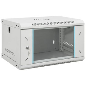 6U 19" IP20 wall-mounted server rack cabinet 53x40x30 cm by , Network storage systems - Ref: Foro24-30259, Price: 71,14 €, Di...