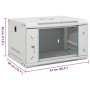 6U 19" IP20 wall-mounted server rack cabinet 53x40x30 cm by , Network storage systems - Ref: Foro24-30259, Price: 71,14 €, Di...