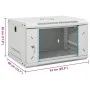 6U 19" IP20 wall-mounted server rack cabinet 53x40x30 cm by , Network storage systems - Ref: Foro24-30259, Price: 90,98 €, Di...