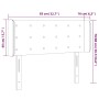 Cabecero con LED de terciopelo gris oscuro 83x16x78/88 cm