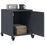 Nachttisch aus anthrazitgrauem Stahl, 36x39x43,5 cm. von , Nachttische - Ref: Foro24-846618, Preis: 49,23 €, Rabatt: %