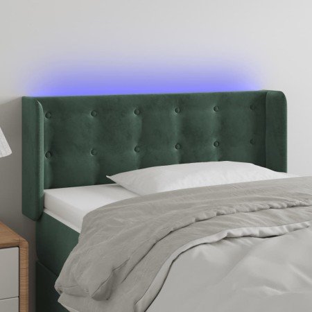 Cabecero con LED de terciopelo verde oscuro 83x16x78/88 cm en Cabeceros y pies de cama | Comprar online en Foro24