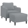Armchair with light gray fabric stool 60 cm by , Sofas - Ref: Foro24-3201127, Price: 193,83 €, Discount: %