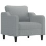Armchair with light gray fabric stool 60 cm by , Sofas - Ref: Foro24-3201127, Price: 193,83 €, Discount: %