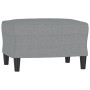 Armchair with light gray fabric stool 60 cm by , Sofas - Ref: Foro24-3201127, Price: 193,83 €, Discount: %