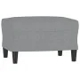 Sillón con taburete tela gris claro 60 cm de , Sofás - Ref: Foro24-3201127, Precio: 216,95 €, Descuento: %