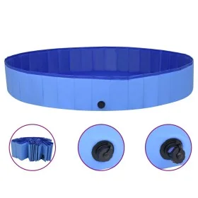 Folding blue PVC dog pool 200x30 cm by vidaXL, Dog products - Ref: Foro24-92602, Price: 80,80 €, Discount: %